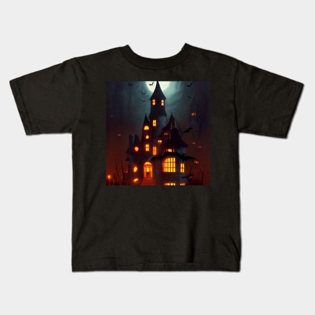 Haunted House Kids T-Shirt by MyMagicalPlace